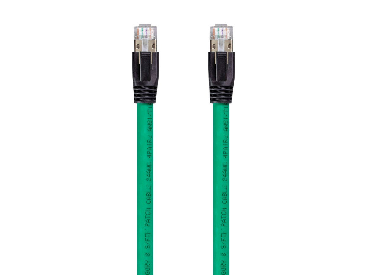Monoprice Entegrade Series Cat8 24AWG S/FTP Ethernet Network Cable, 2GHz, 40G, 25ft Green - main image