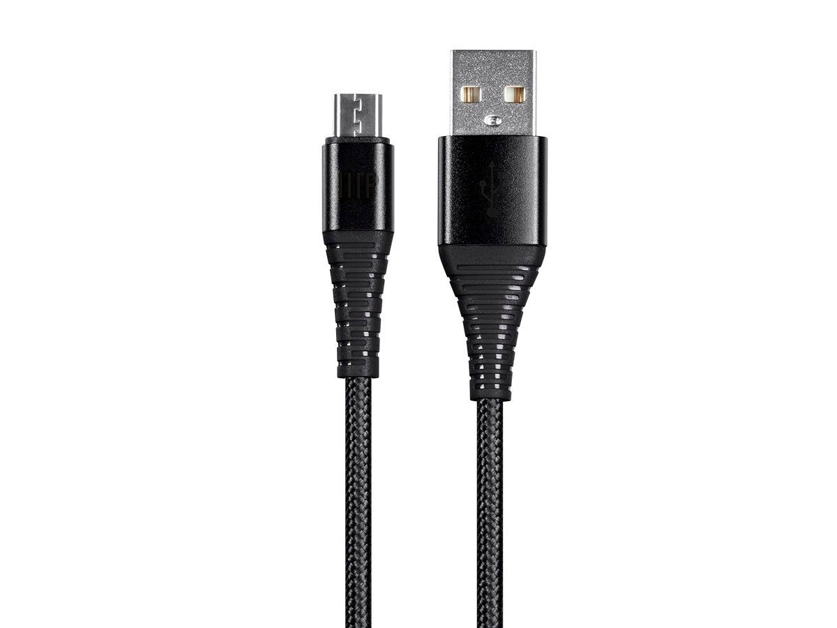 Monoprice AtlasFlex Series Durable USB 2.0 Micro B To USB-A Charge & Sync Reinforced Nylon-Braid Cable  6ft  Black