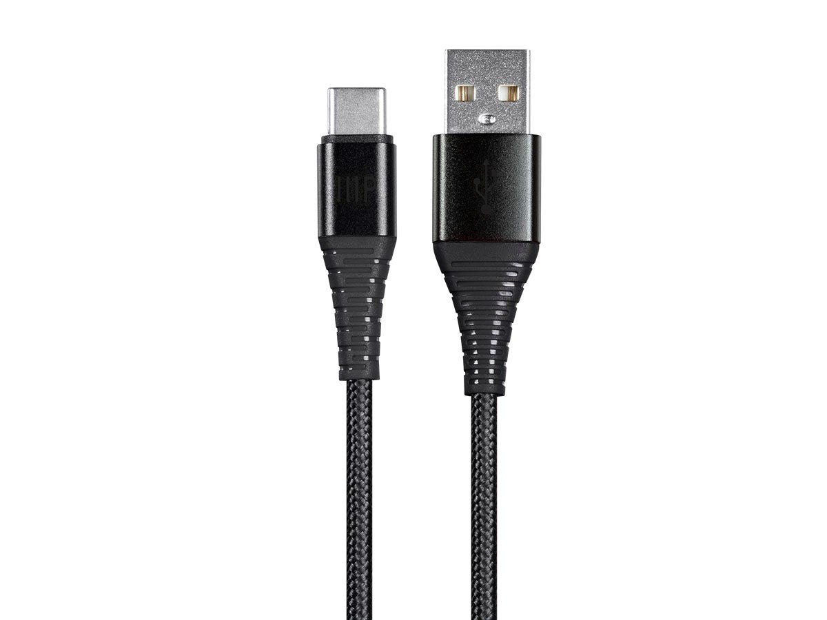 Monoprice AtlasFlex Series Durable USB 2.0 USB-C To USB-A Charge & Sync Kevlar-Reinforced Nylon-Braid Cable  3ft  Black