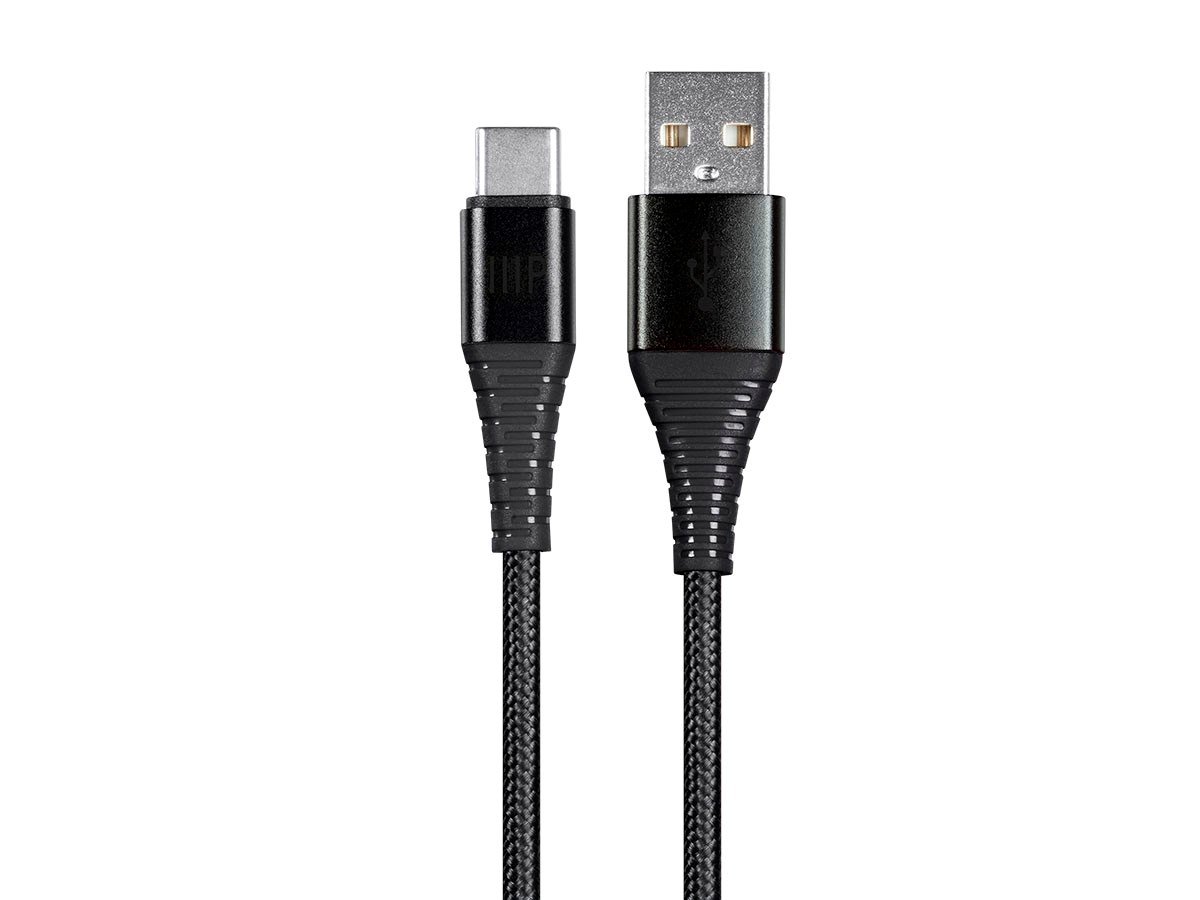 Monoprice AtlasFlex Series Durable USB 2.0 USB-C To USB-A Charge & Sync Kevlar-Reinforced Nylon-Braid Cable  6ft  Black