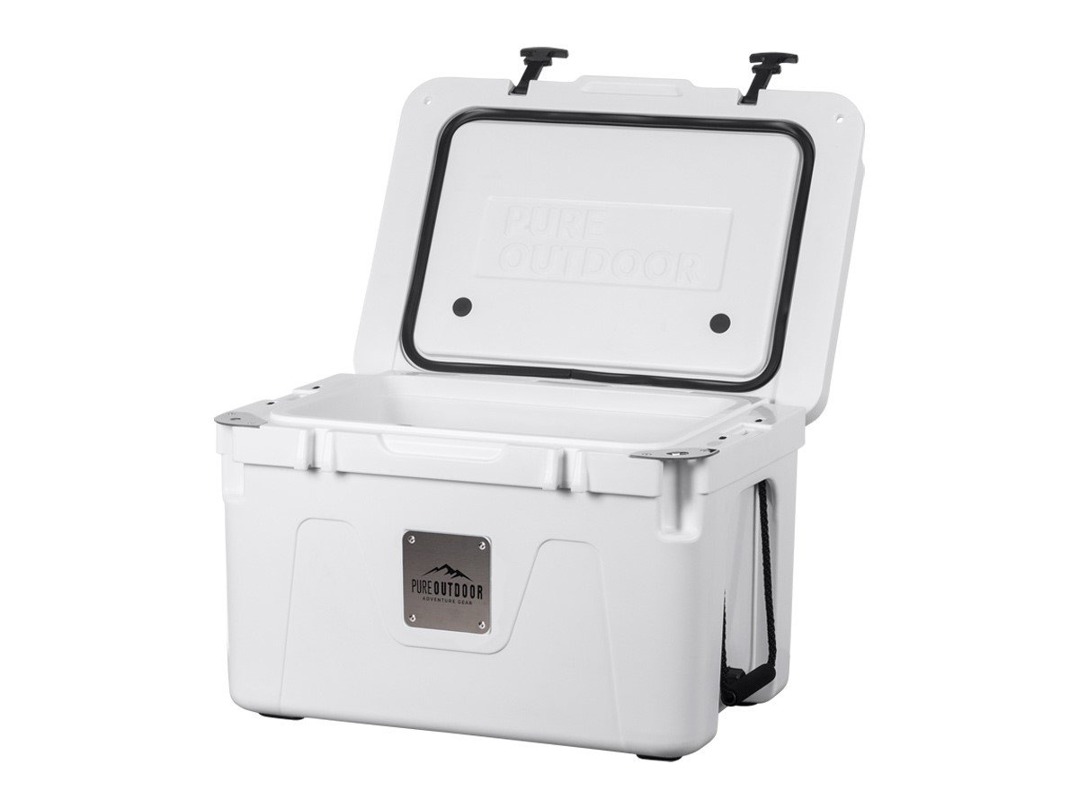 Pure Outdoor by Monoprice Emperor 25 Rotomolded Portable Cooler 6.6 Gal, White - main image