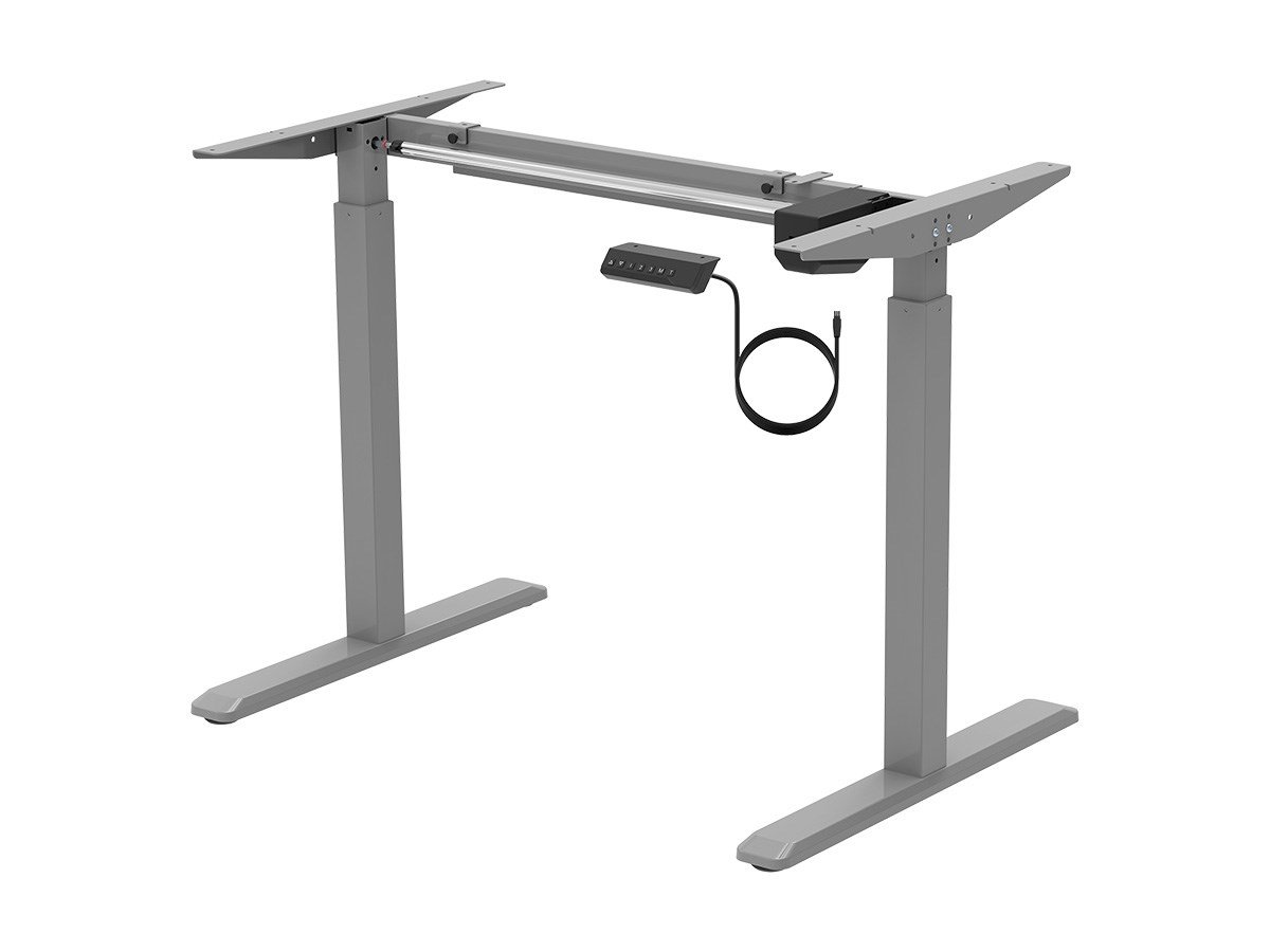 Monoprice Sit-Stand Single Motor Height Adjustable Table Desk Frame,  Electric, Gray 