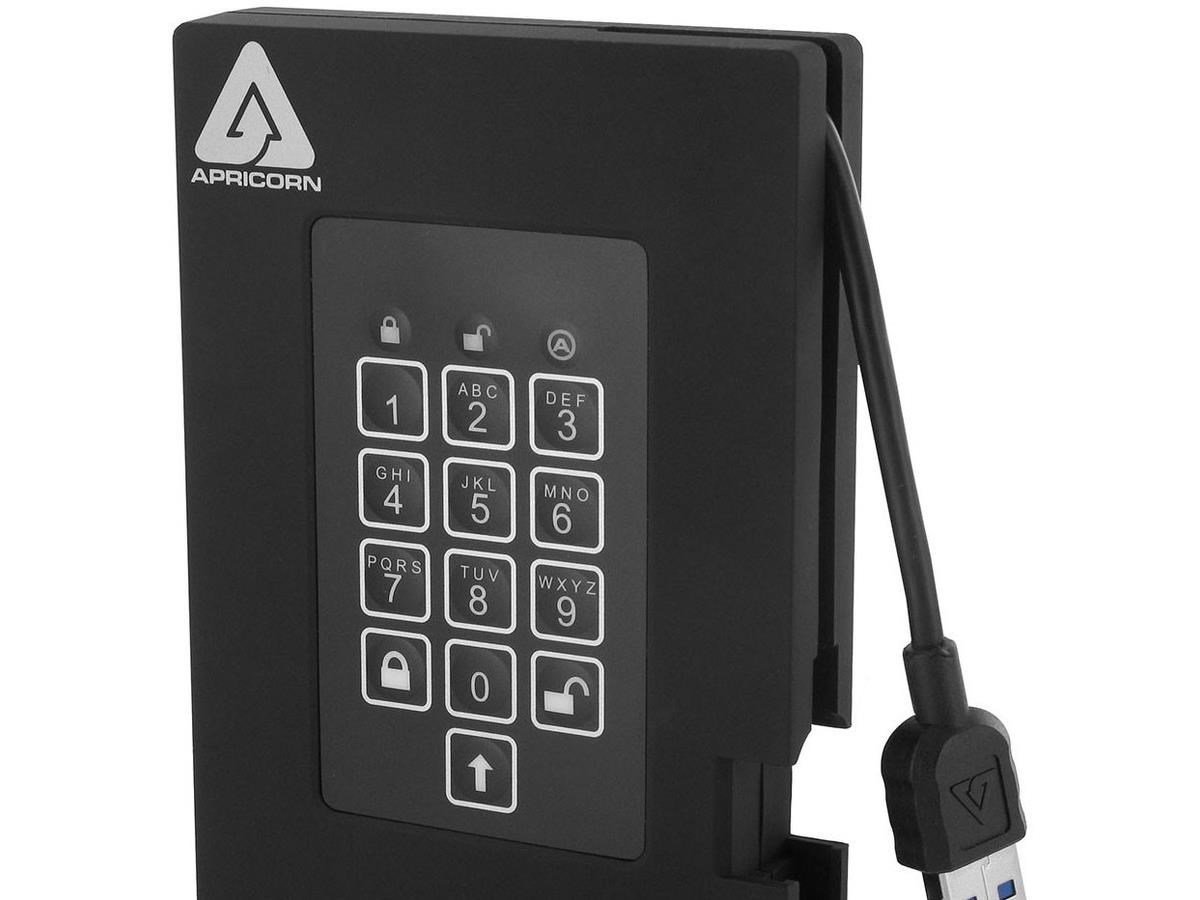 Apricorn Aegis Padlock A25-3PL256-500F 500 GB External Hard Drive - USB 3.0