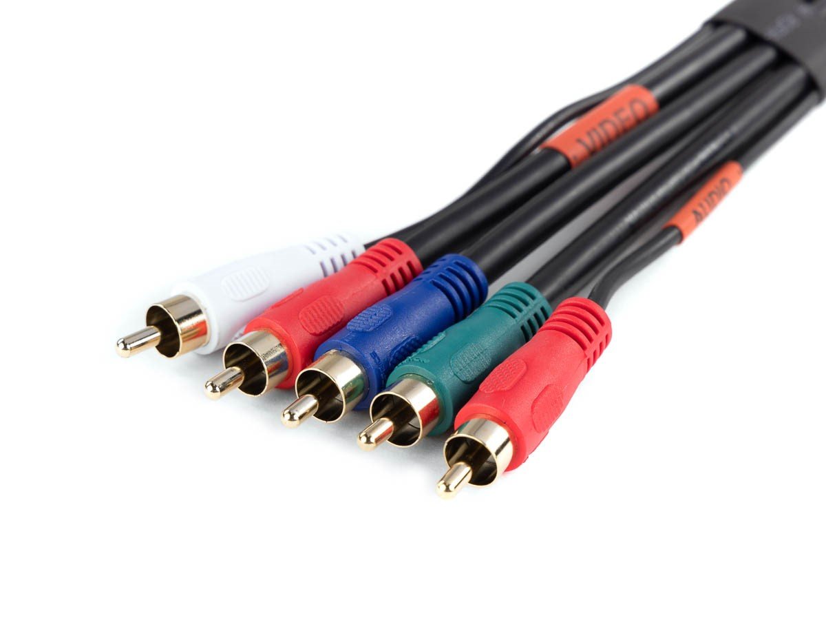 Monoprice 6ft 22AWG 5-RCA Component Video/Audio Coaxial Cable (RG-59/U) - Black - main image