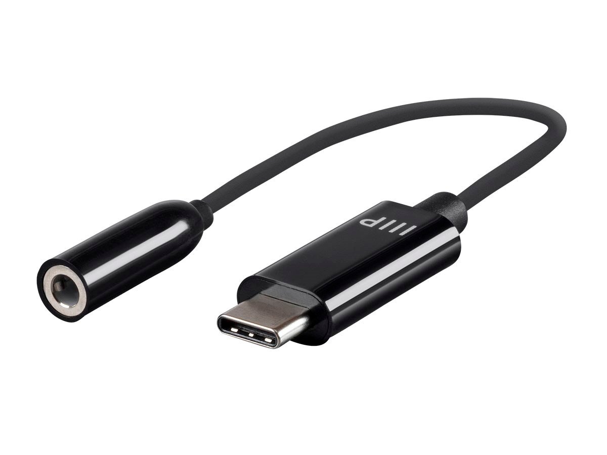 Monoprice USB-C Digital to 3.5mm Auxiliary Audio Adapter, Black - main image