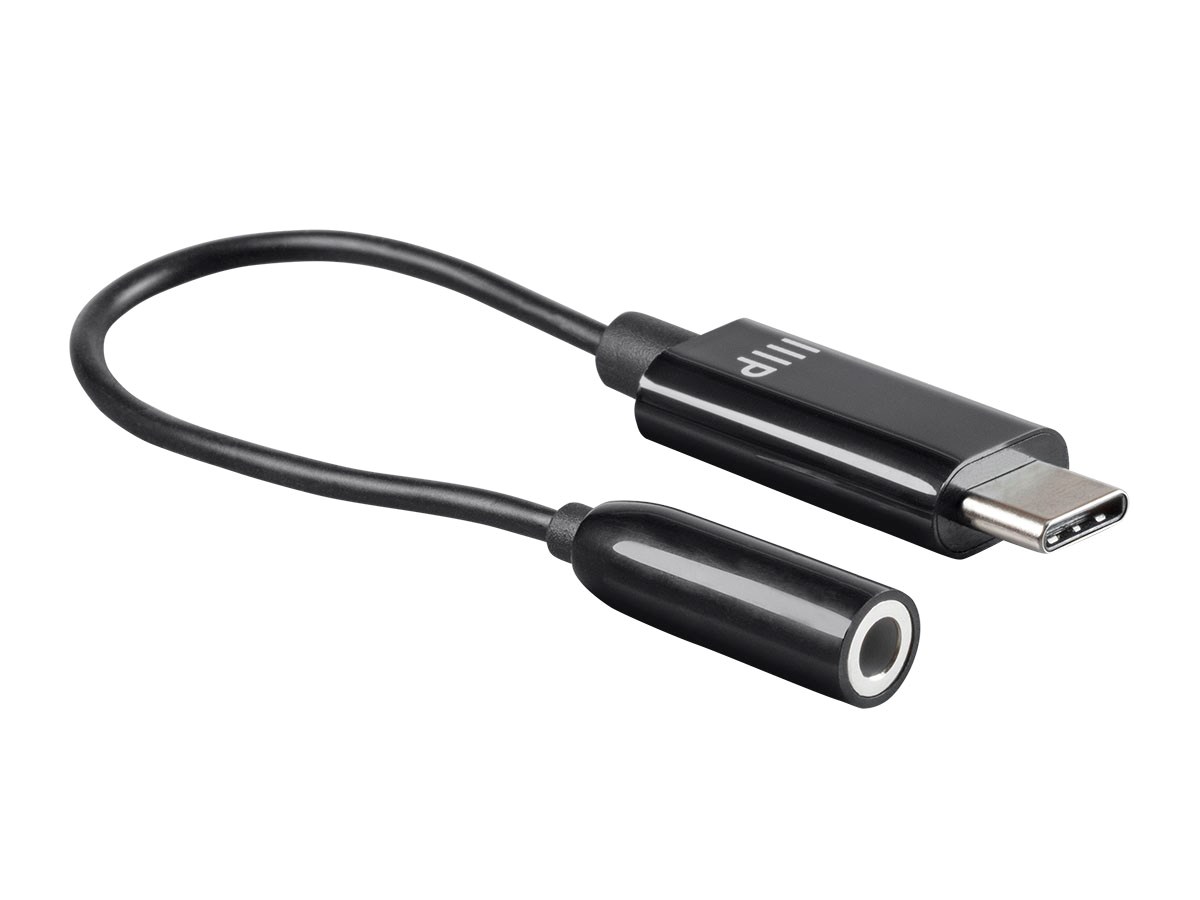 4 in. USB-C to 3.5mm Audio Auxilary Adapter in Black