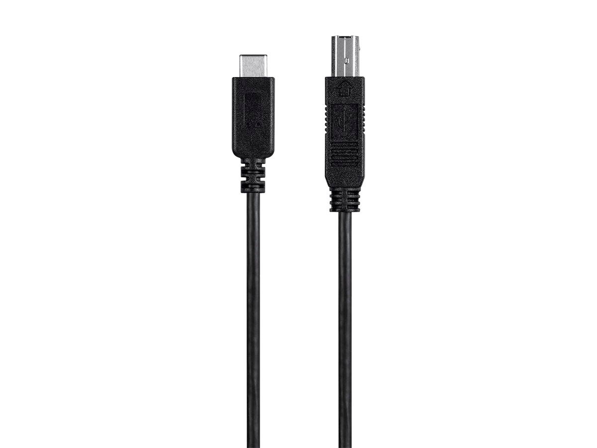 Monoprice 2.0 USB-C to USB Type-B Printer Cable, 480 Mbps, 3.3ft, Black - main image