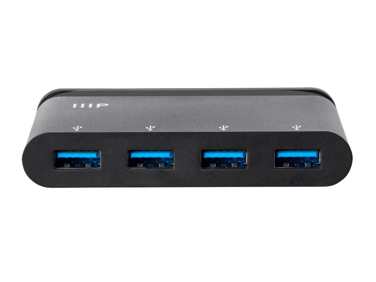 Monoprice Mobile Series USB-C to 4-Port USB 3.0 hub adapter with Folding USB  USB-C Connector 