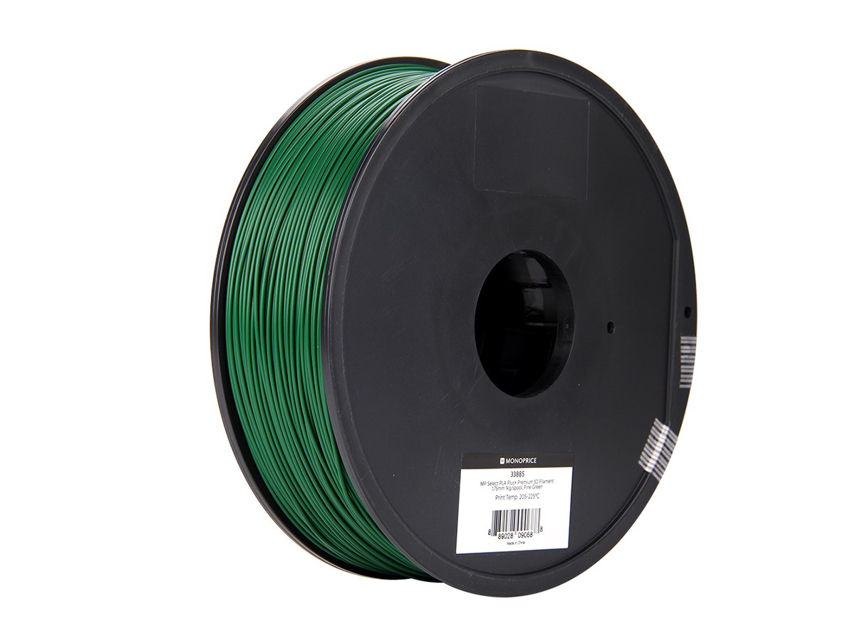 Monoprice MP Select PLA Plus+ Premium 3D Filament 1.75mm 1kg/spool, Pine Green - main image