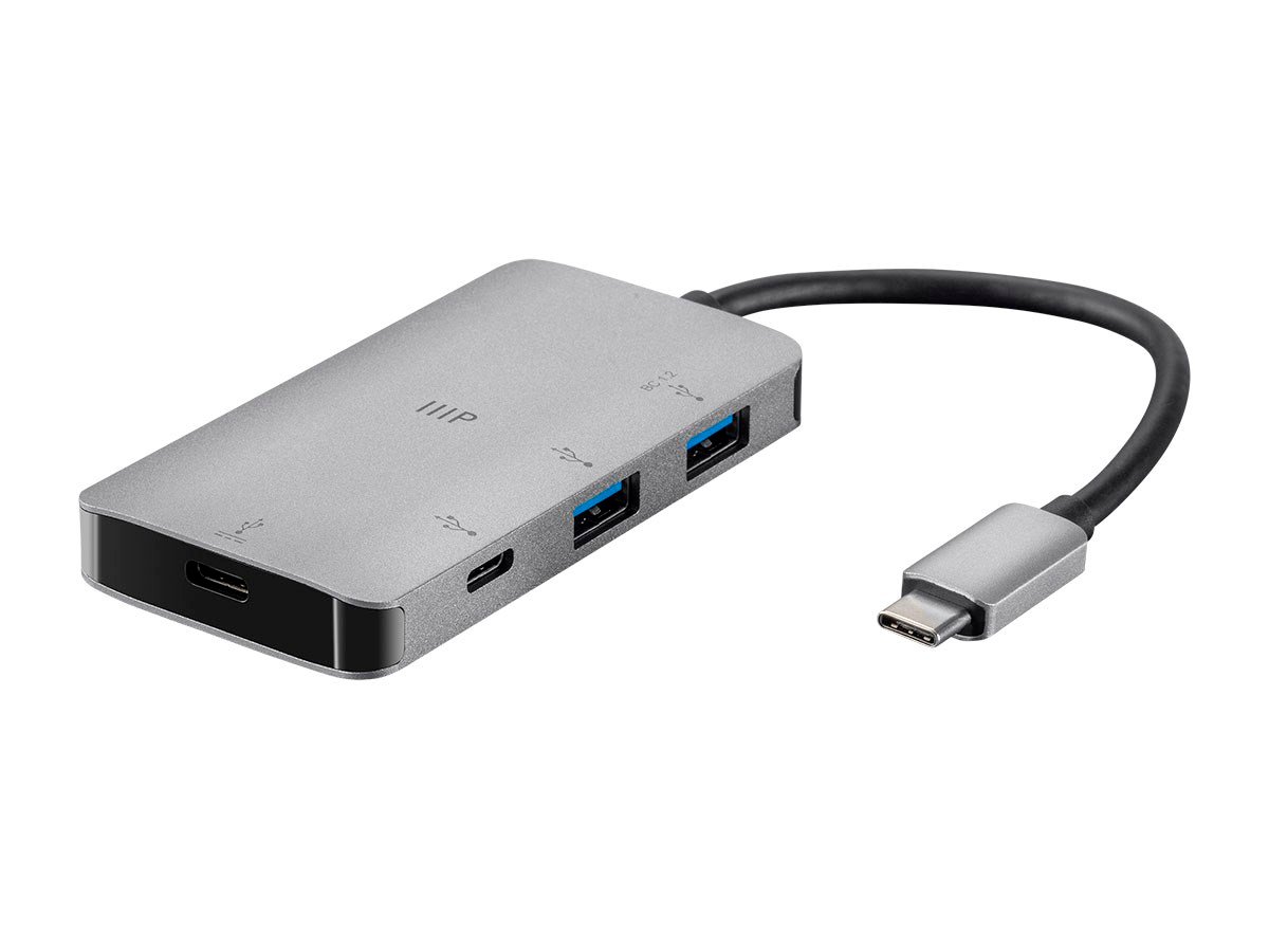 Monoprice Consul Series USB-C 5G Hub Adapter with 2-Port Type-A, 2-Port Type-C, 100W PD 3.0 - main image
