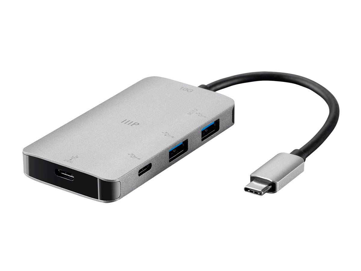 Monoprice Consul Series USB-C 10G Hub Adapter with 2-Port Type-A, 2-Port Type-C, 100W PD 3.0 - main image