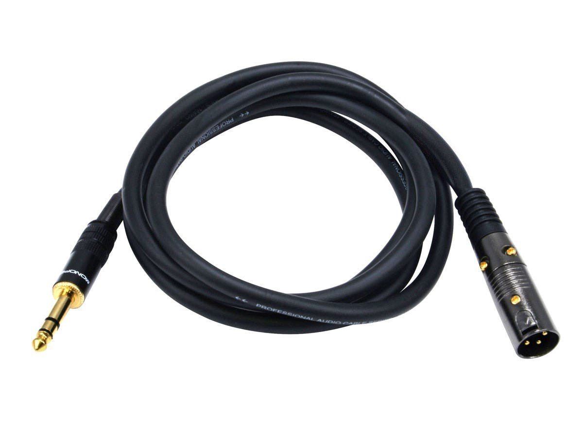 6ft Premier Series XLR Male to 1/4 in TRS Male Cable, 16AWG (Gold Plated), 4 Pack - main image