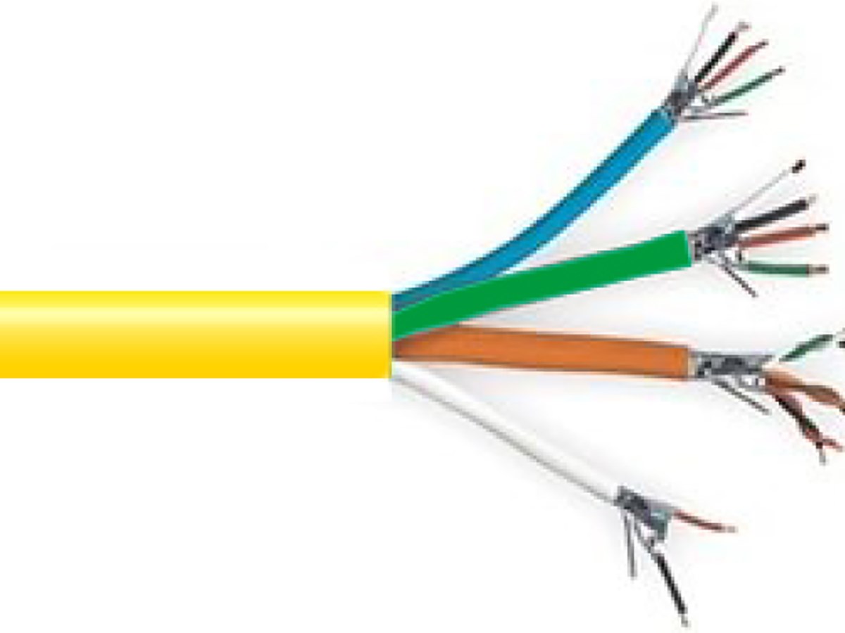 Syston Access Control Cable, 18/4C Shld+22/3PR Shld+22/2C Shld+22/4C Shld CMP Yellow 500ft Spool - main image