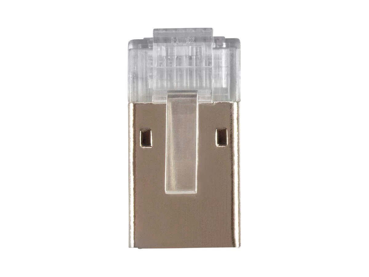 8P8C Shielded RJ45 Plug with Inserts for Cat6a Ethernet Cable 25pcs/pack - main image
