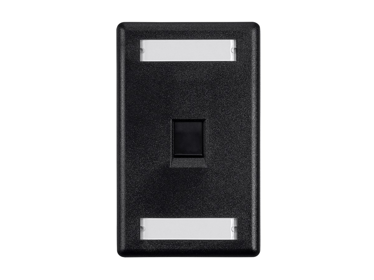 Gangboxes Black Monoprice Keystone 1 Hole Decor Insert Wallpalte for Ethernet Networks Or Home Theater Interconnects Keystones