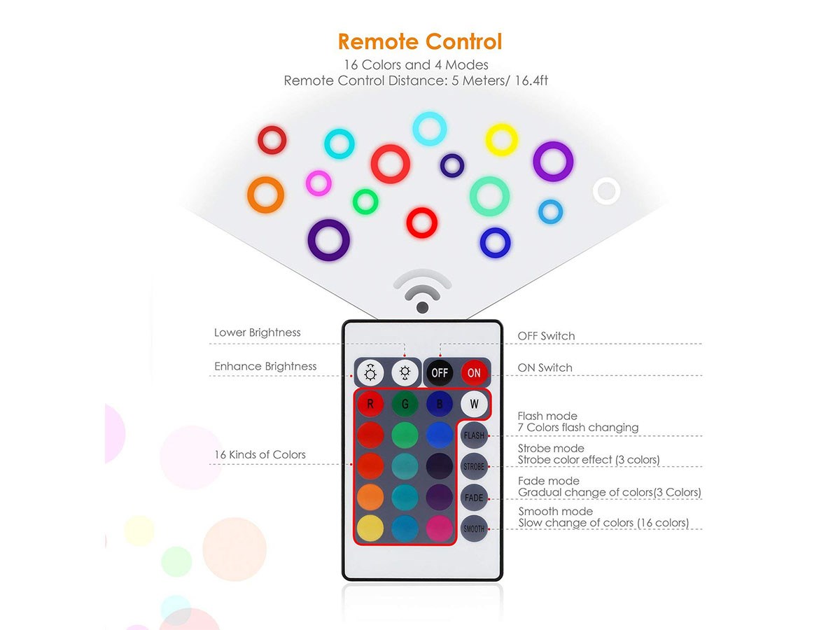 Albrillo Led Color Changing Decorative Light Dimmable Night Albrillo Led Color Changing Decorative Light Dimmable Night Pool With Remote Control