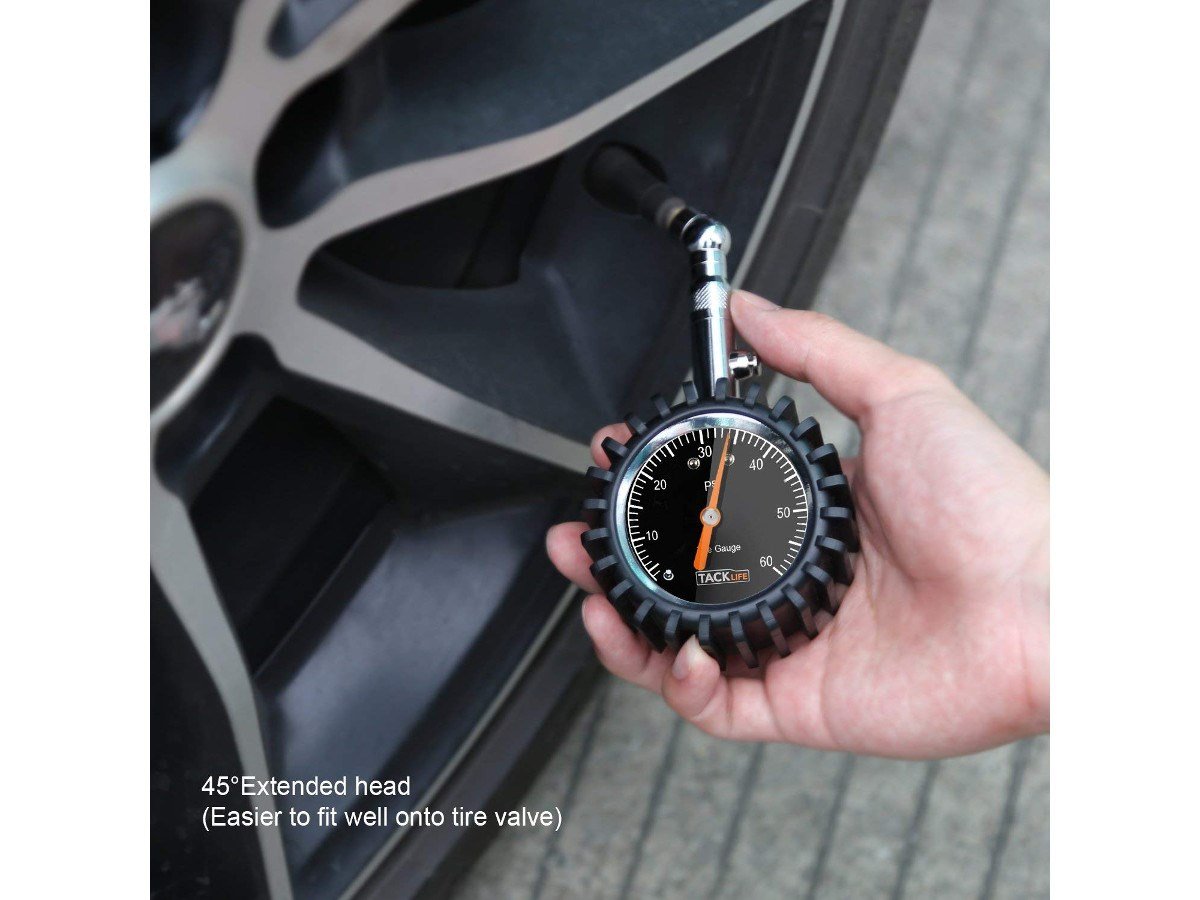 TACKLIFE TPS02S Tire Pressure Gauge, 60PSI Heavy Duty Mechanical Tire