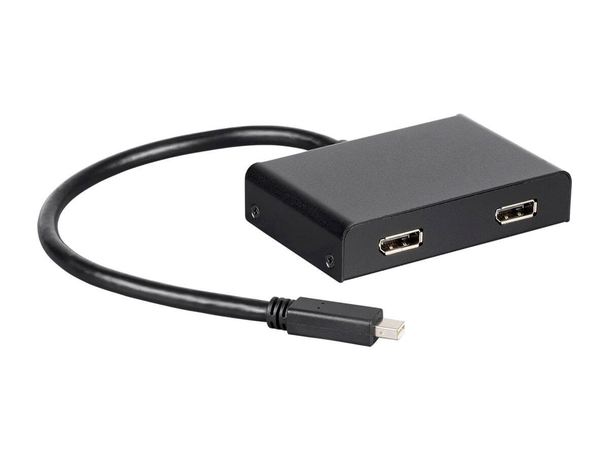 Monoprice 2 port mini displayport 1 2 to displayport multi stream