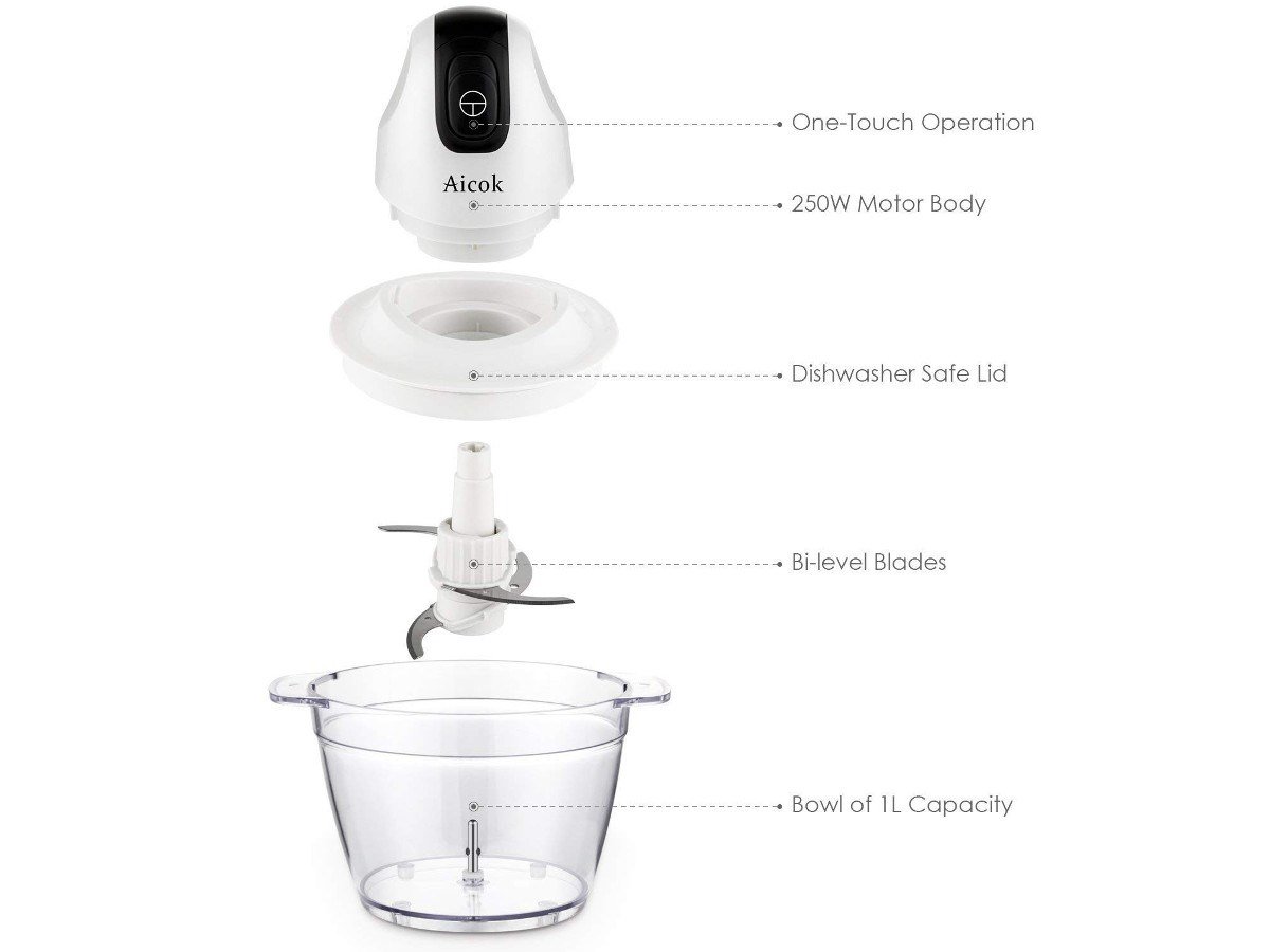 Aicok Food Processor, Electric Food Chopper, Compact And Powerful Mini 