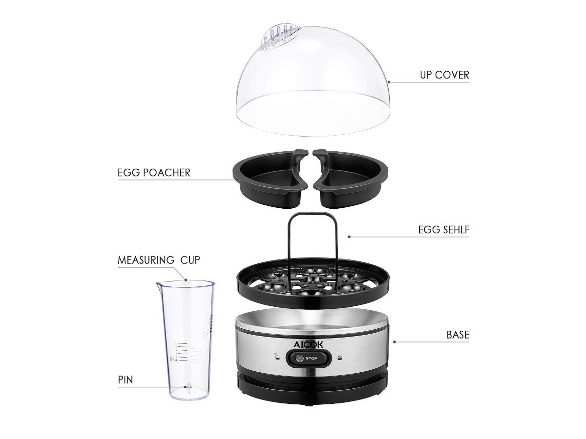 Aicok Egg Cooker, Egg Boiler, Electric Egg Maker with