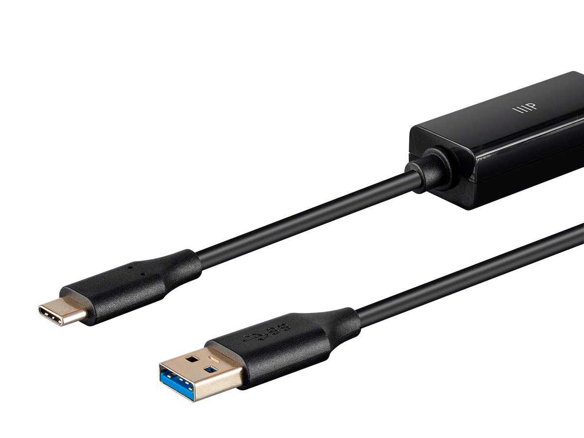 Monoprice USB Type-C to USB Type-A Data Link Cable, USB 3.0, 6ft, Black - main image