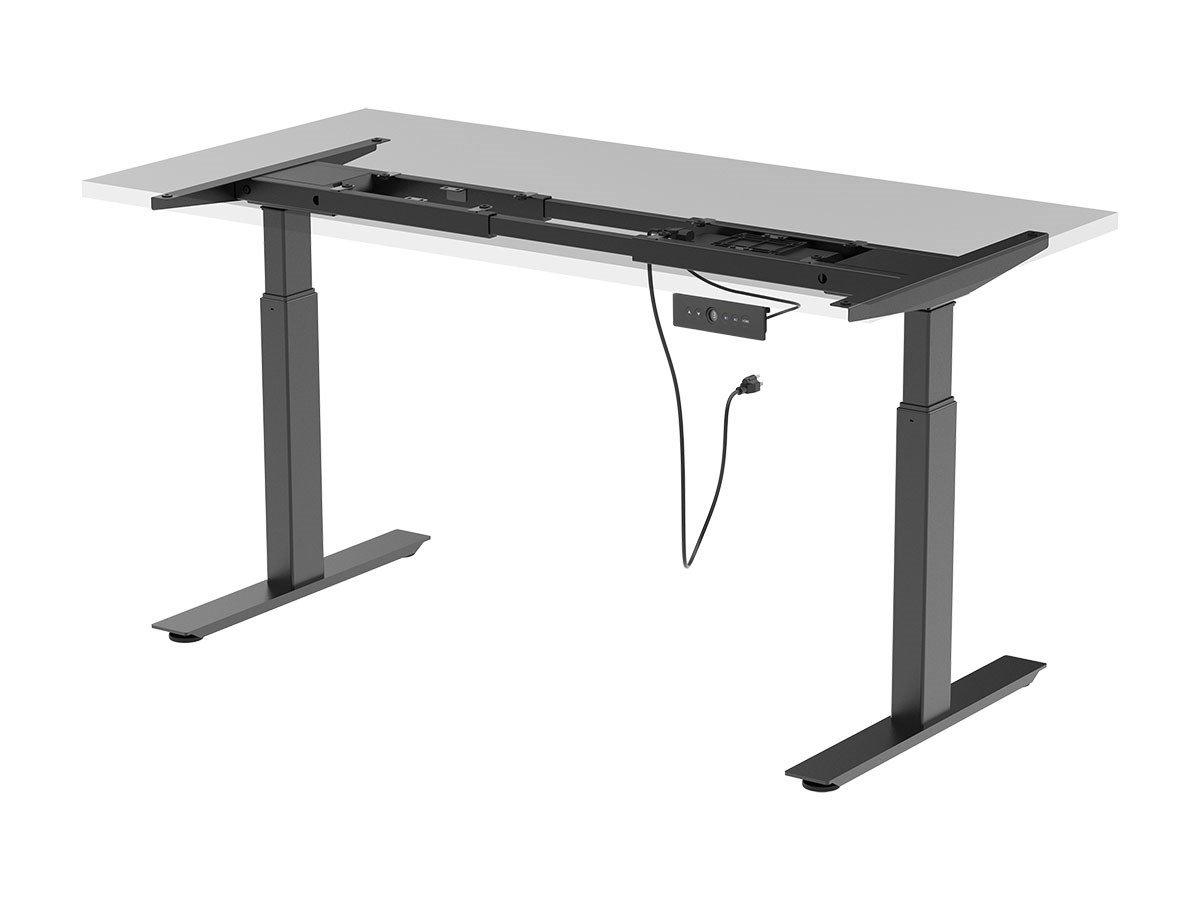 Mount-It! 48 in. Black Extra-Wide Height Adjustable Standing Desk Converter