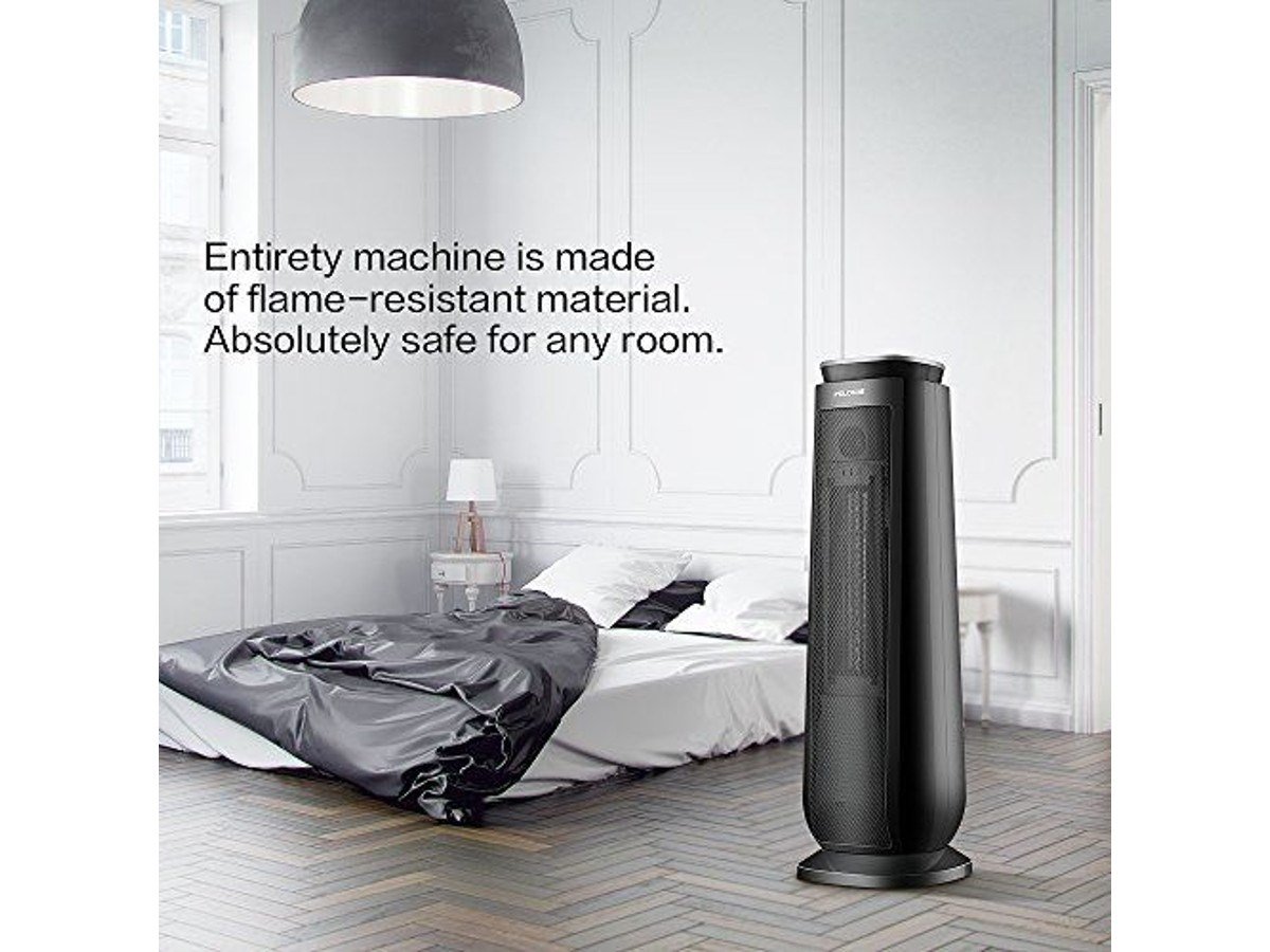 Space Heater Electric Oscillating Ceramic Tower Room Heater Fan 1500W