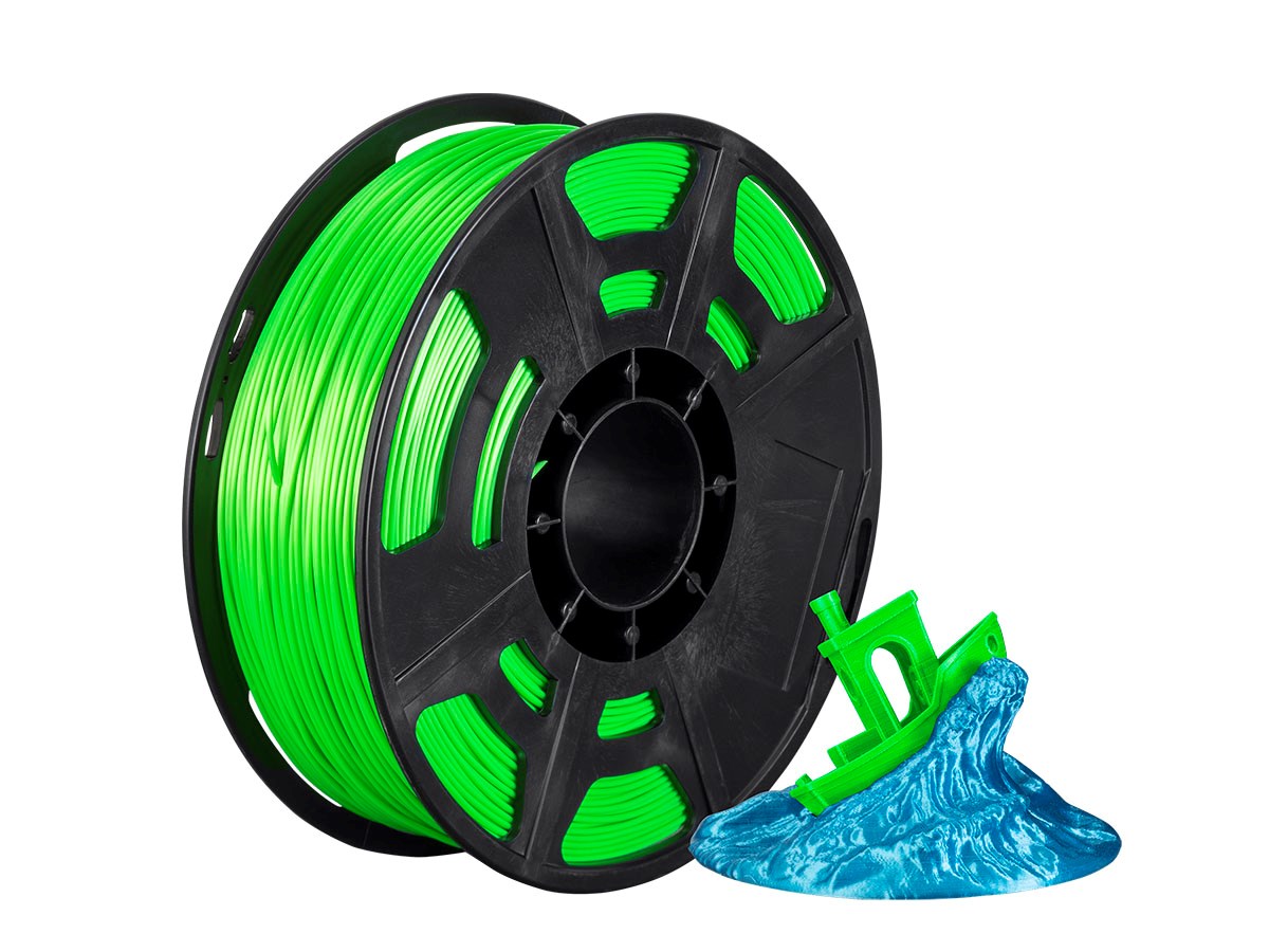 Monoprice Hi-Gloss 3D Printer Filament PLA 1.75mm 1kg/spool, Green - main image