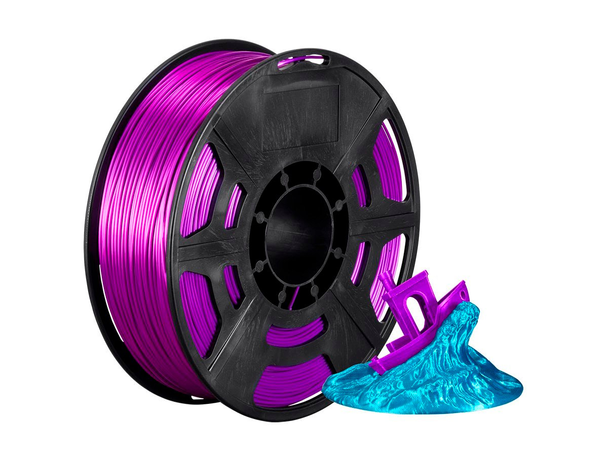 Monoprice Hi-Gloss 3D Printer Filament PLA 1.75mm 1kg/spool, Purple ... - 362861