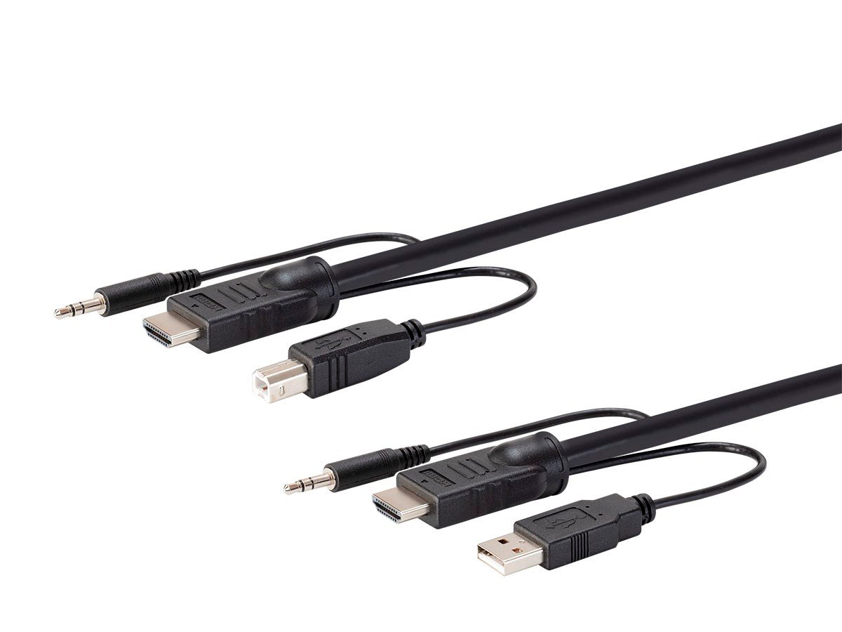 Monoprice Switch Series HDMI USB 3.5mm Audio Combo Cable for KVM Switches 1.5ft - main image