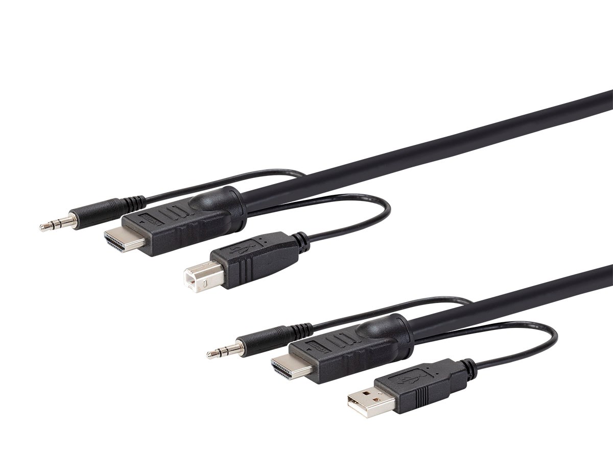 Monoprice Switch Series HDMI USB 3.5mm Audio Combo Cable for KVM Switches 3ft - main image