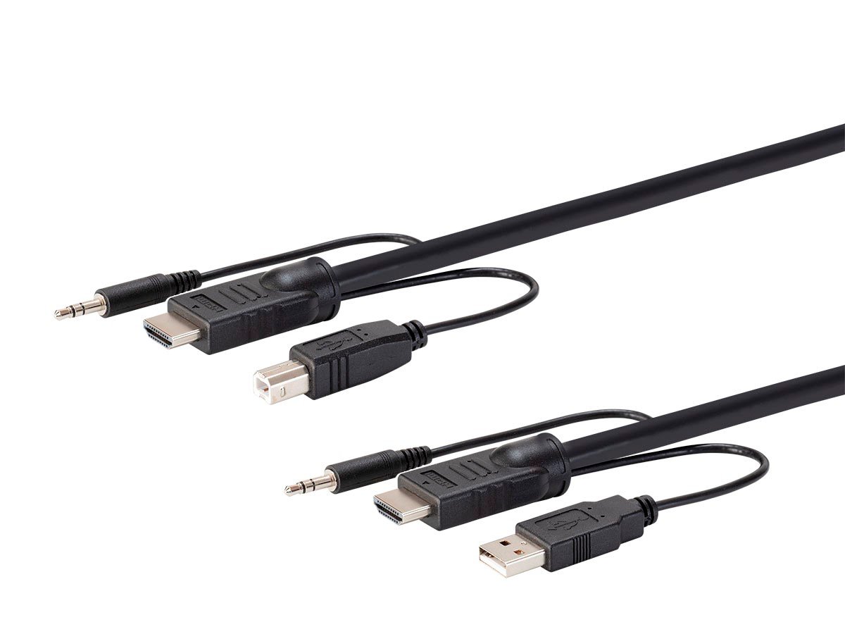 Monoprice Switch Series HDMI USB 3.5mm Audio Combo Cable for KVM Switches 10ft - main image