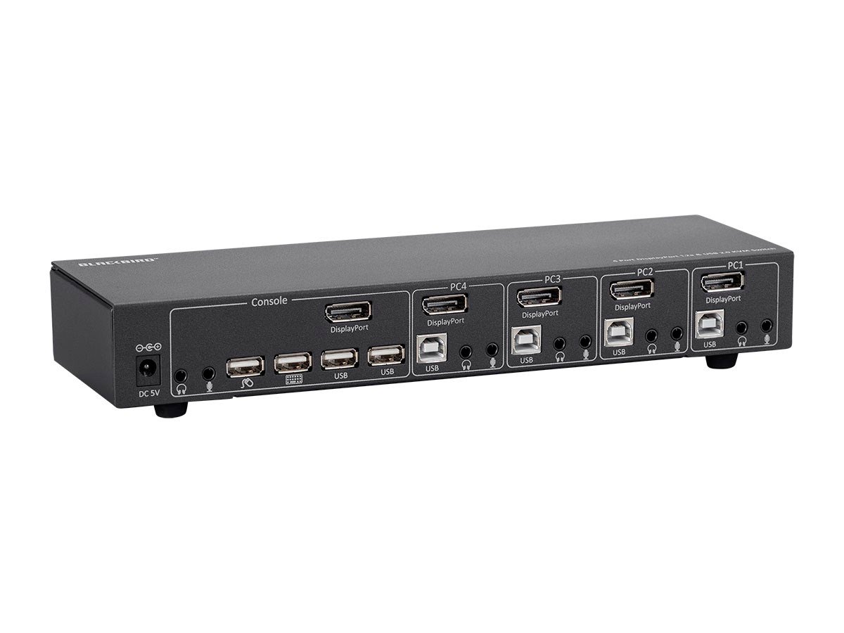Monoprice 4K 4-Port DisplayPort 1.2a and USB 2.0 KVM Switch 