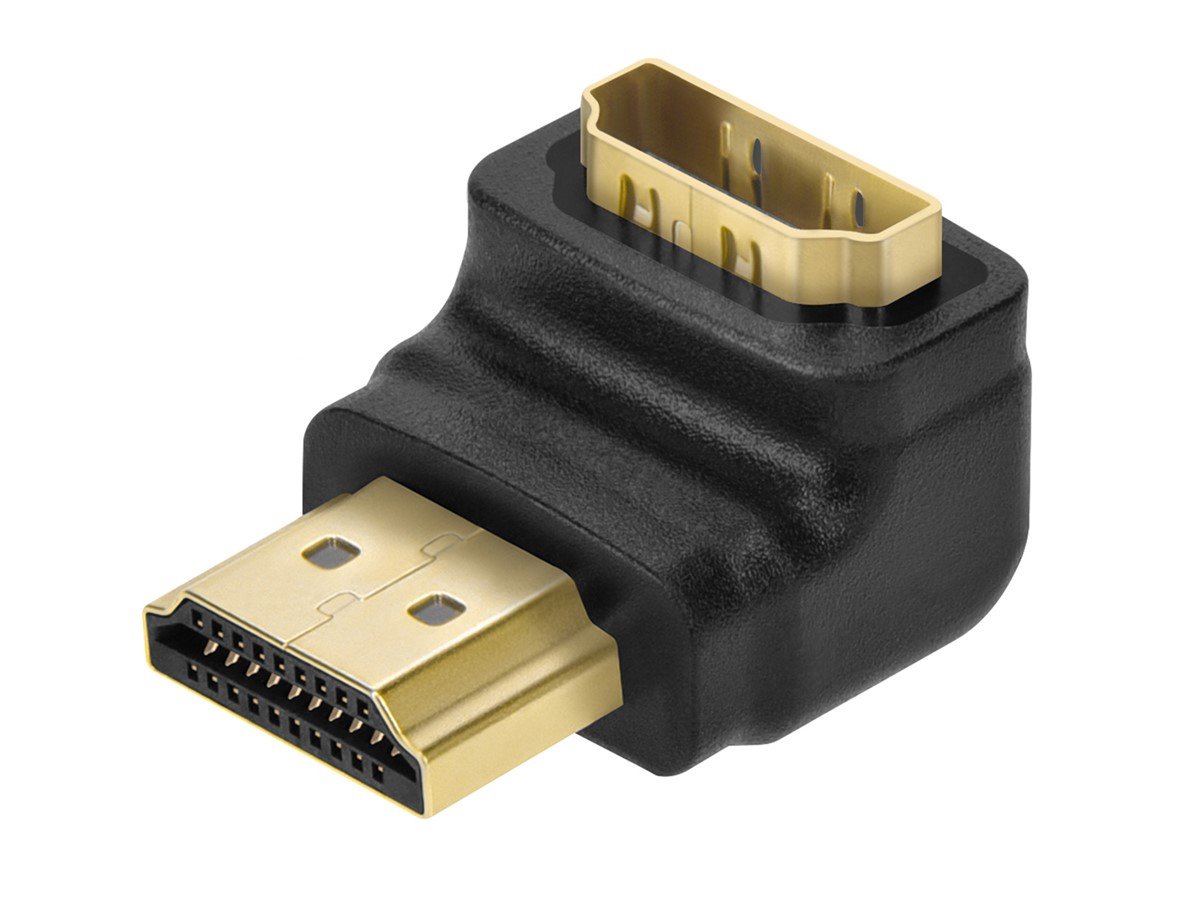 Monoprice HDMI Port Saver (Male To Female), 90-Degree