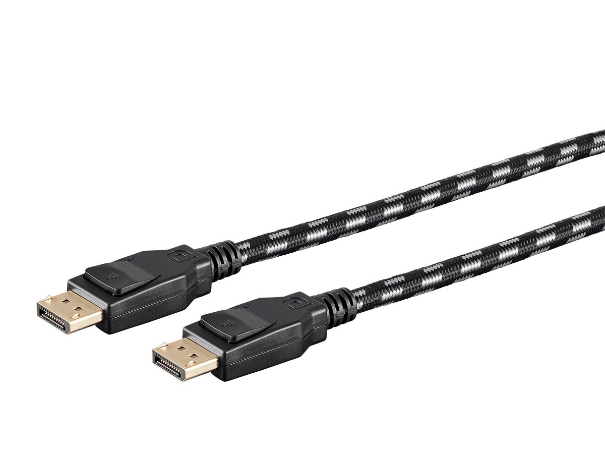 Monoprice Braided DisplayPort 1.4 Cable, 1.5ft, Gray - main image