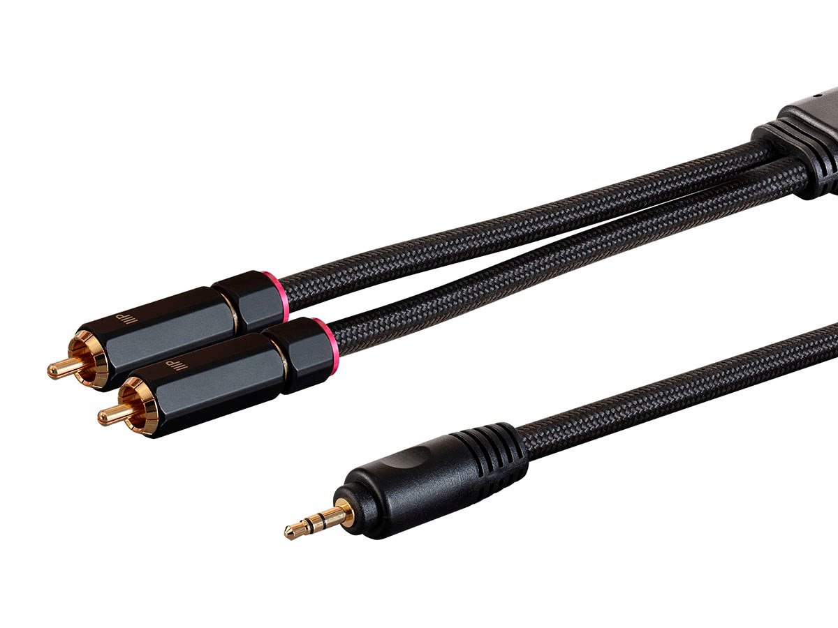 15 Feet Basics 3.5mm to 2-Male RCA Adapter Cable 