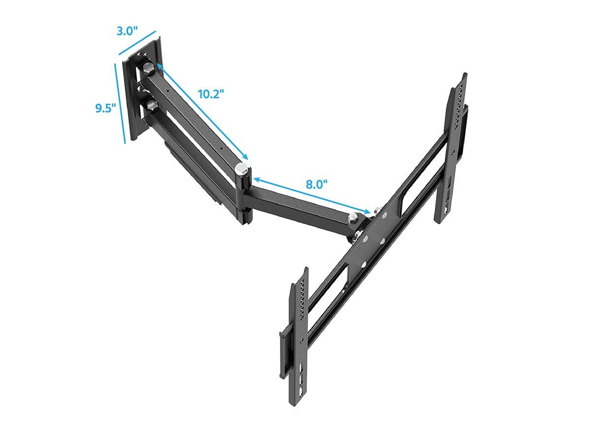 Monoprice Essential Full Motion TV Wall Mount Bracket For 42 To 75 TVs up  to 110lbs Max VESA 400x400 Enabled for Portrait Mode