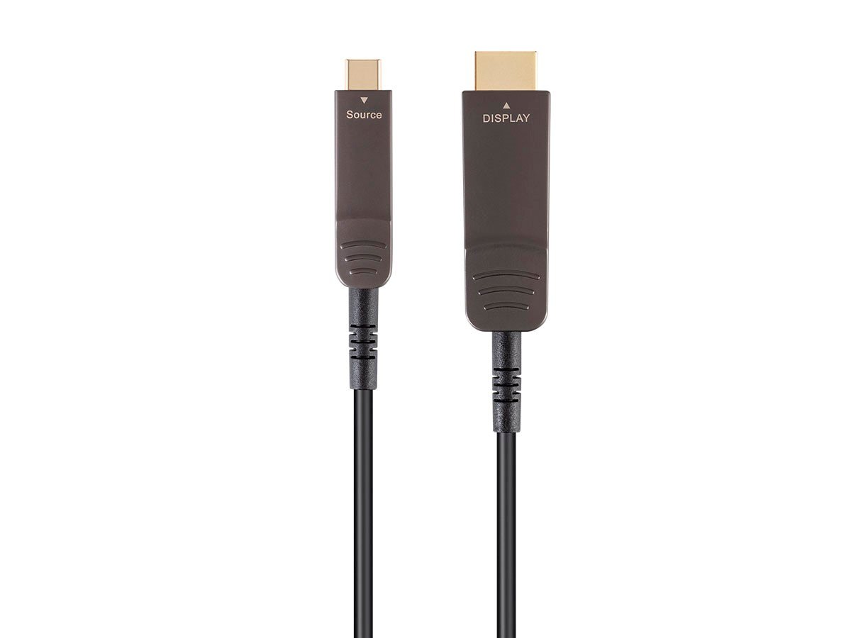 Monoprice SlimRun AV USB 3.1 Type-C to HDMI Video Cable, 50ft, 4K@60Hz, Fiber Optic, AOC - main image