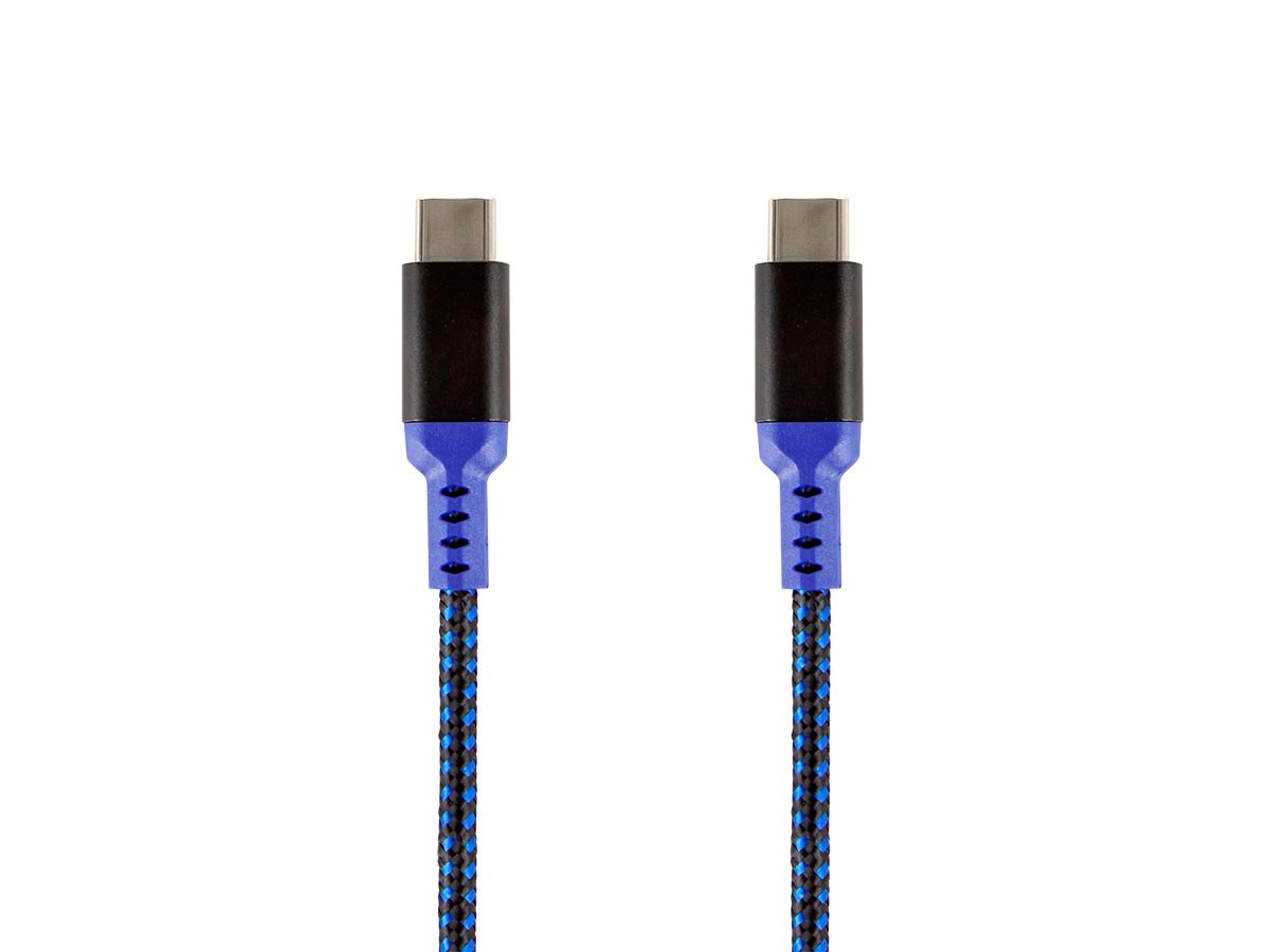 Monoprice Stealth Charge & Sync USB 2.0 USB-C To USB-C Cable  Up To 3A/60W  1.5ft  Blue