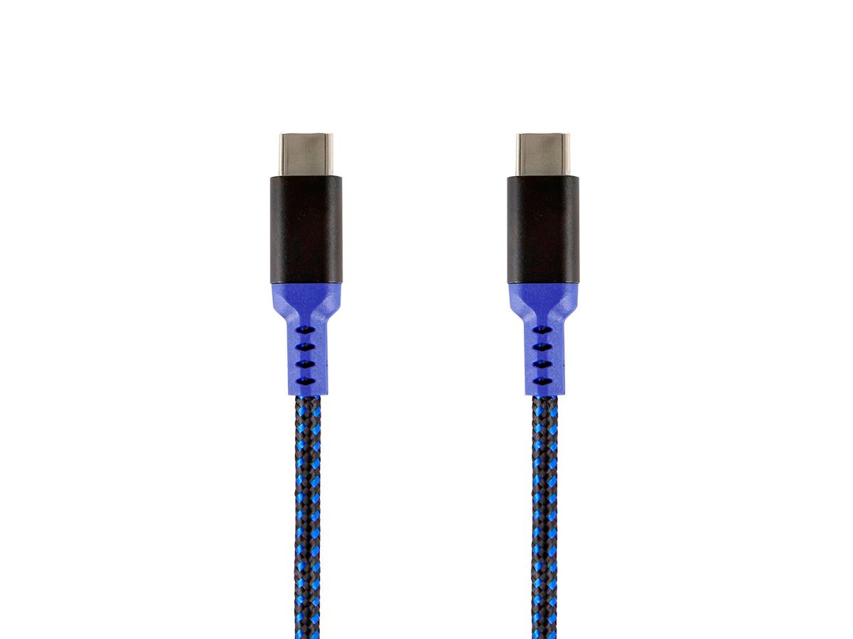 Monoprice Stealth Charge & Sync USB 2.0 Type-C to Type-C Cable, Up to 3A/60W, 6ft, Blue - main image