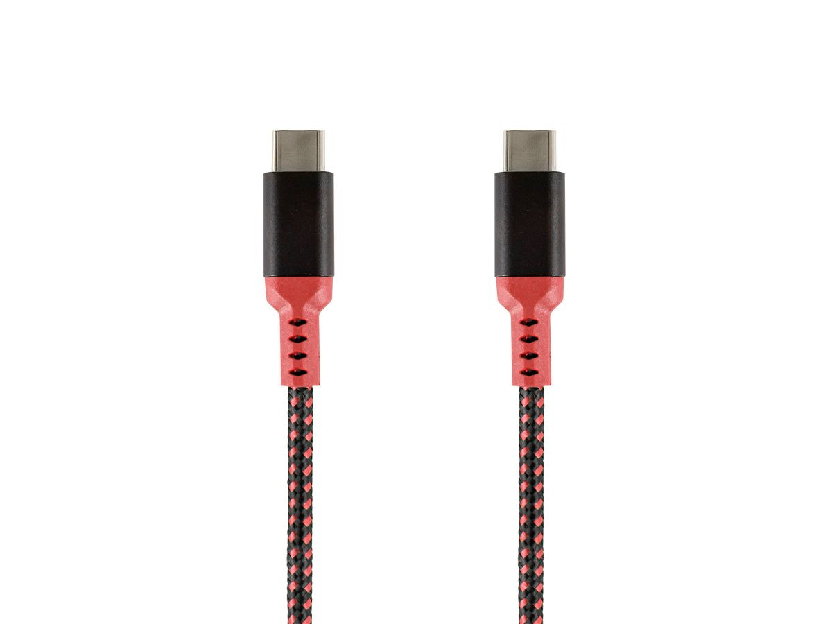 Monoprice Stealth Charge & Sync USB 2.0 Type-C to Type-C Cable, Up to 3A/60W, 1.5ft, Red - main image