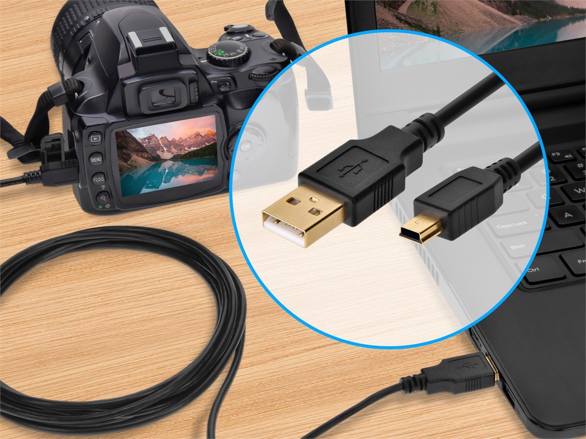 Monoprice USB-A to Mini-B Cable - 5-Pin, 28/28AWG, Black, 10ft - Monoprice. com