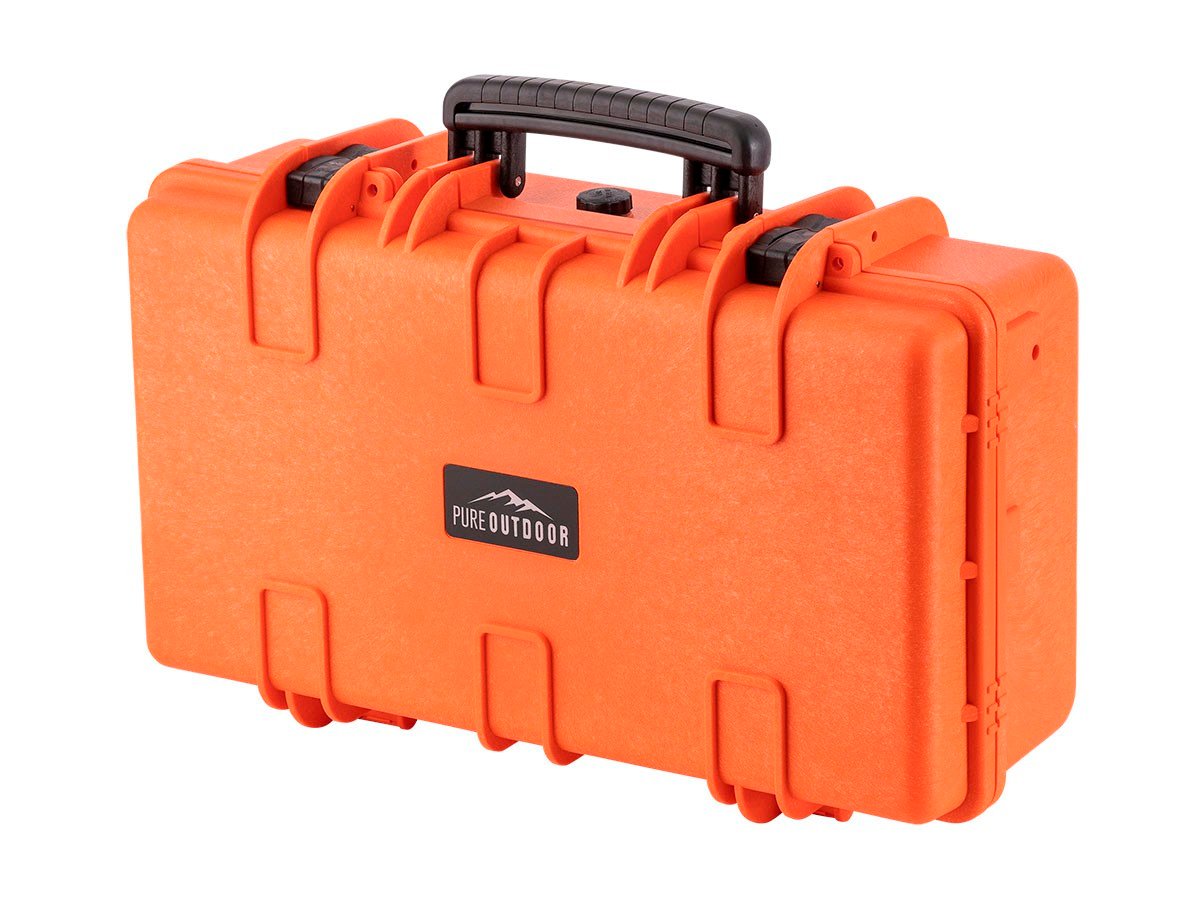 Pure Outdoor by Monoprice Weatherproof Hard Case with Customizable Foam, 22 x 14 x 8 in, Orange - main image