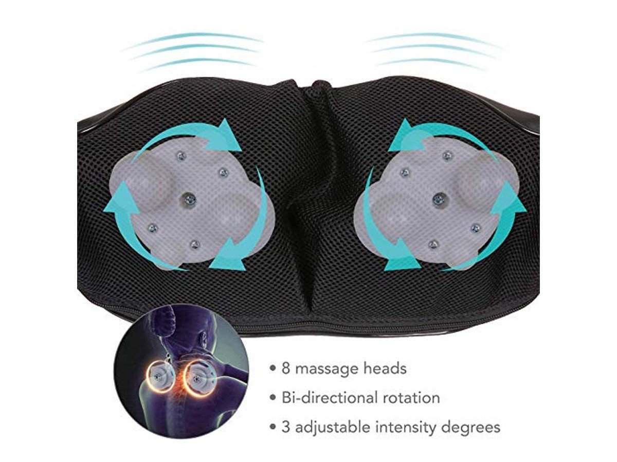 MaxKare Shiatsu Neck Shoulder Massager Electric Back Massage with Heat ...