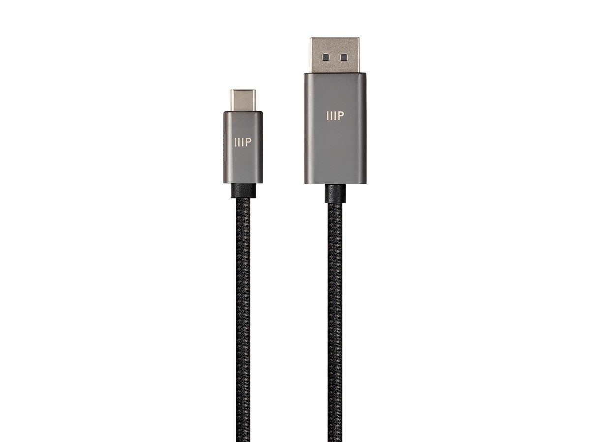 Monoprice Bidirectional USB Type-C to DisplayPort Cable - 4K@60Hz, Black, 6ft - main image