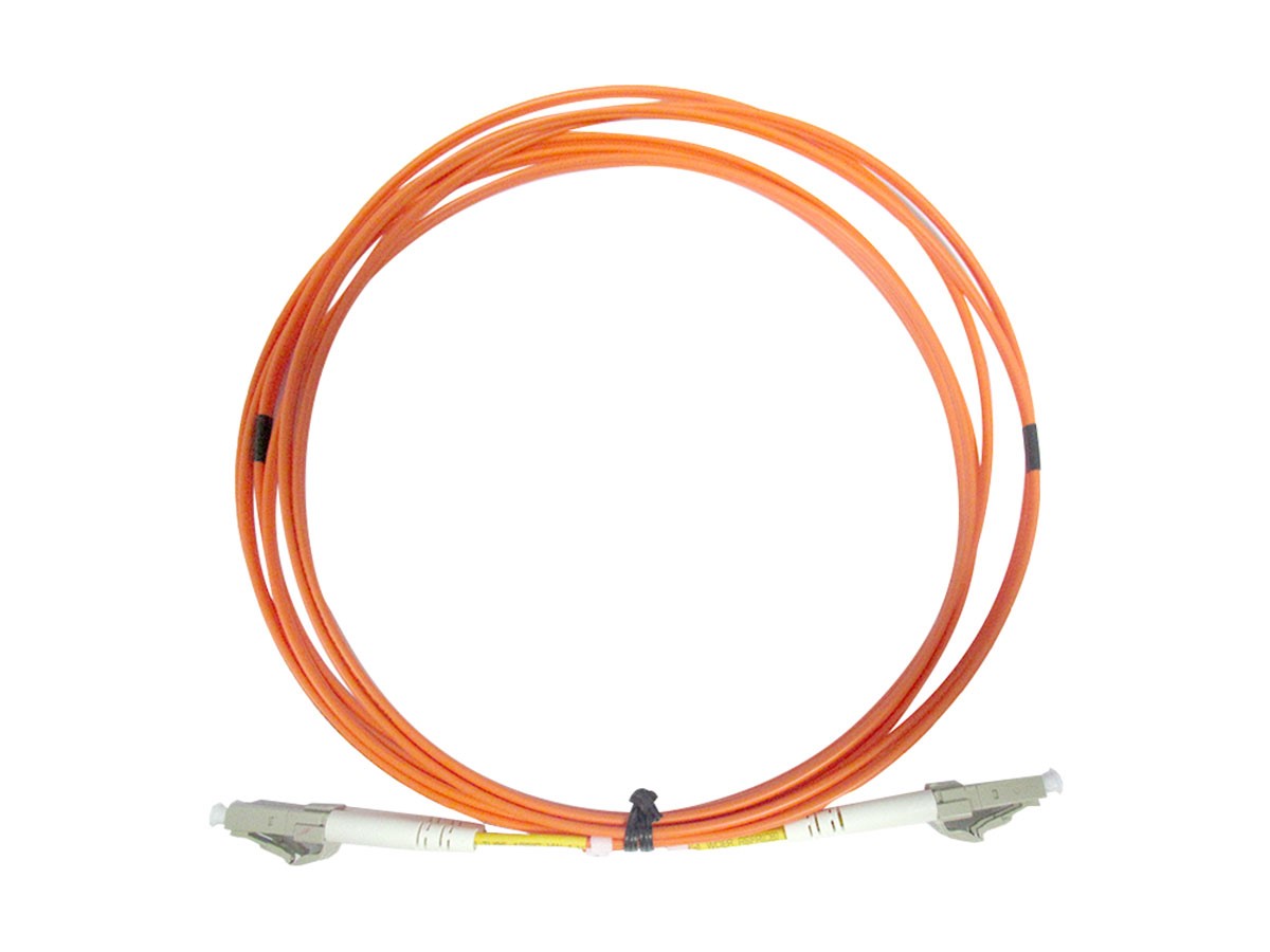 Monoprice OM2 Fiber Optic Cable - LC/LC, 50/125 Type, Multi-Mode, Duplex, Orange, 1m - main image