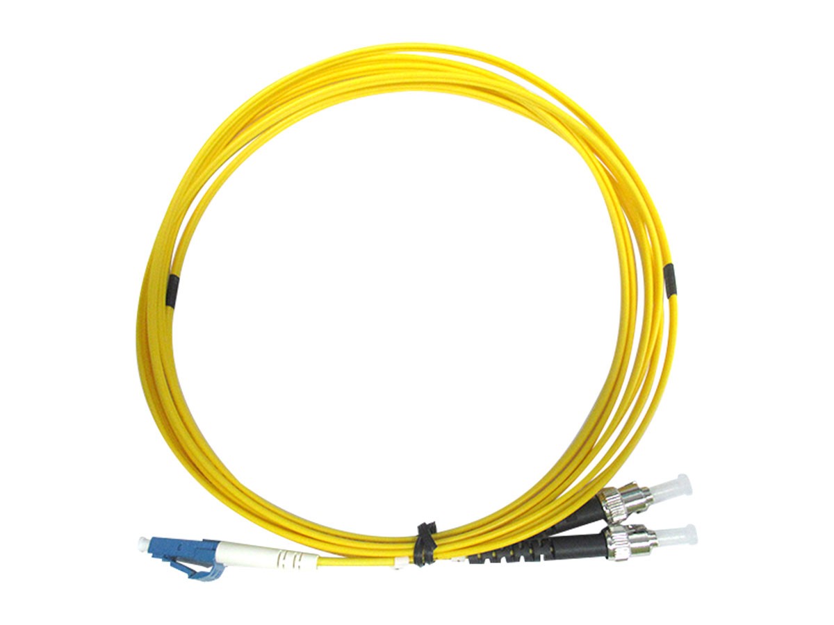 Monoprice Single-Mode Fiber Optic Cable - LC-ST UL 2mm 9/125 OFNR Duplex Yellow 5m