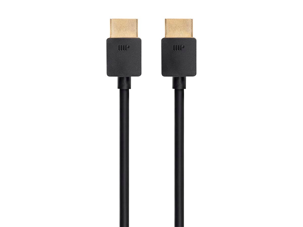 Monoprice 8K Slim Ultra High Speed HDMI Cable 2ft - 48Gbps Black