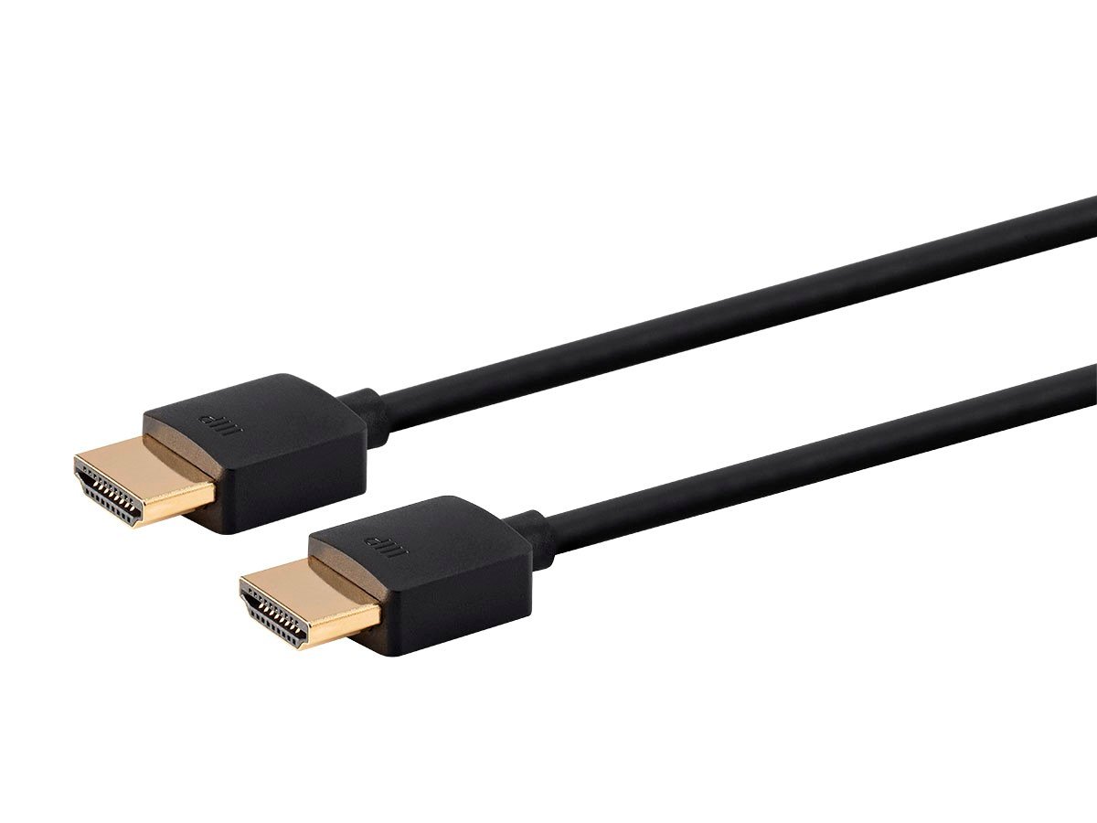 Monoprice 8K Slim Ultra High Speed HDMI Cable 3ft - 48Gbps Black 