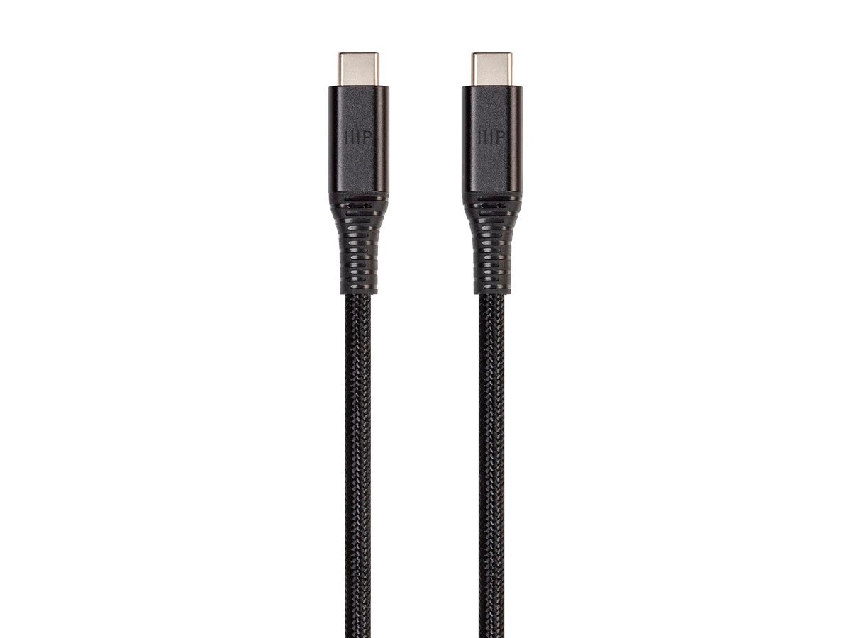 Monoprice AtlasFlex Series Durable USB 3.2 Gen 2 Type-C Data & Power Kevlar Reinforced Nylon-Braid Cable, 5A/100W, 1m, Black - main image